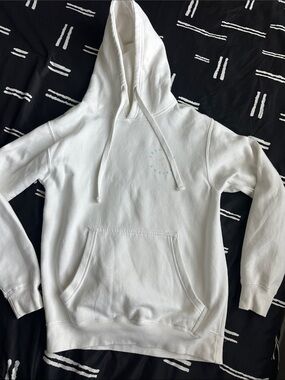 White Hoodie with Subtle Logo